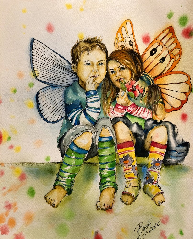 ふわりとした妖精の子供たち 作： 