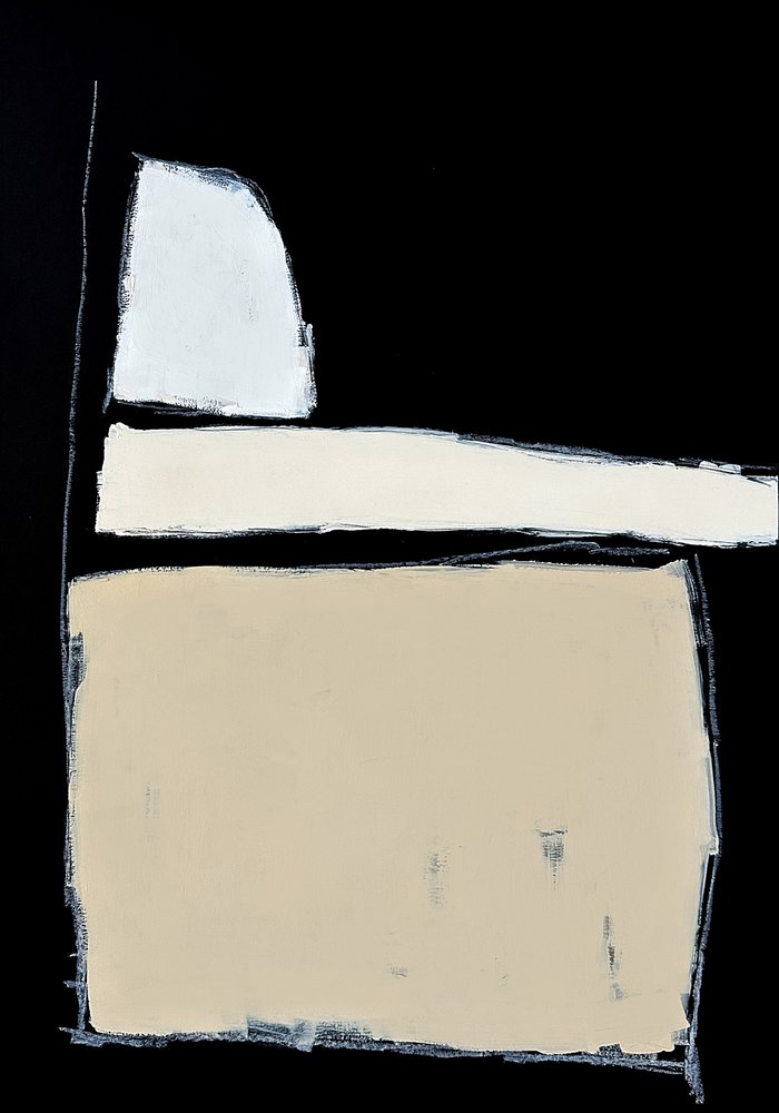 ブラック・ベージュのブロック 作： 