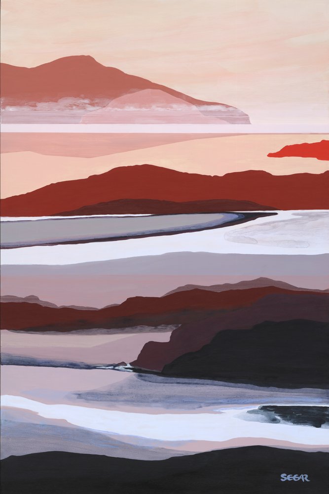 抽象的な層状の風景 作： 