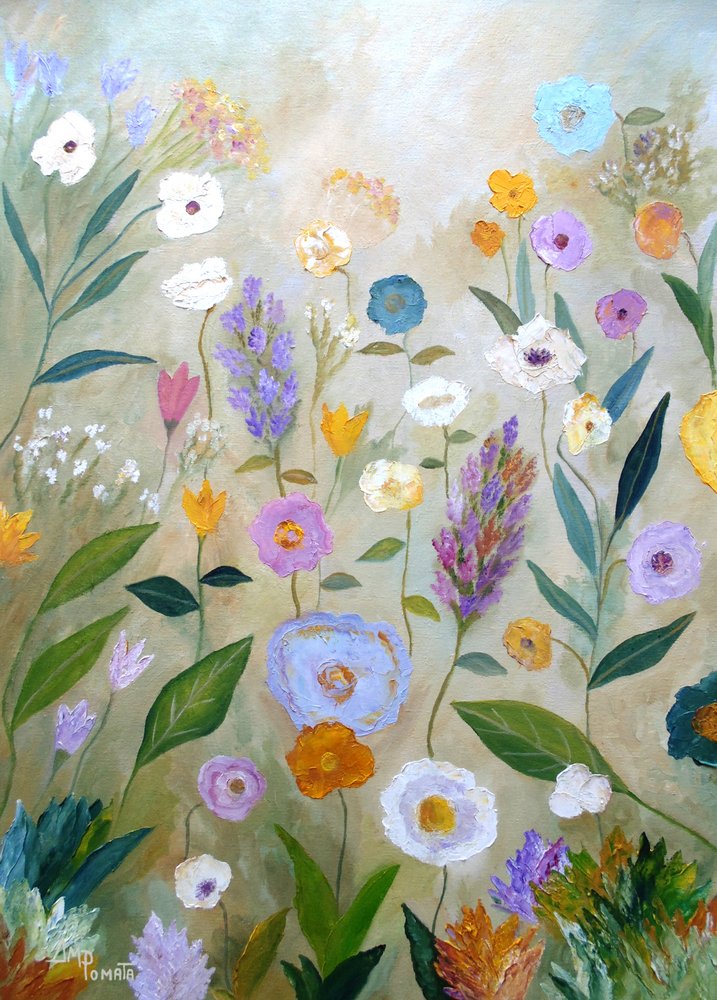 幻想的な花畑 作： 