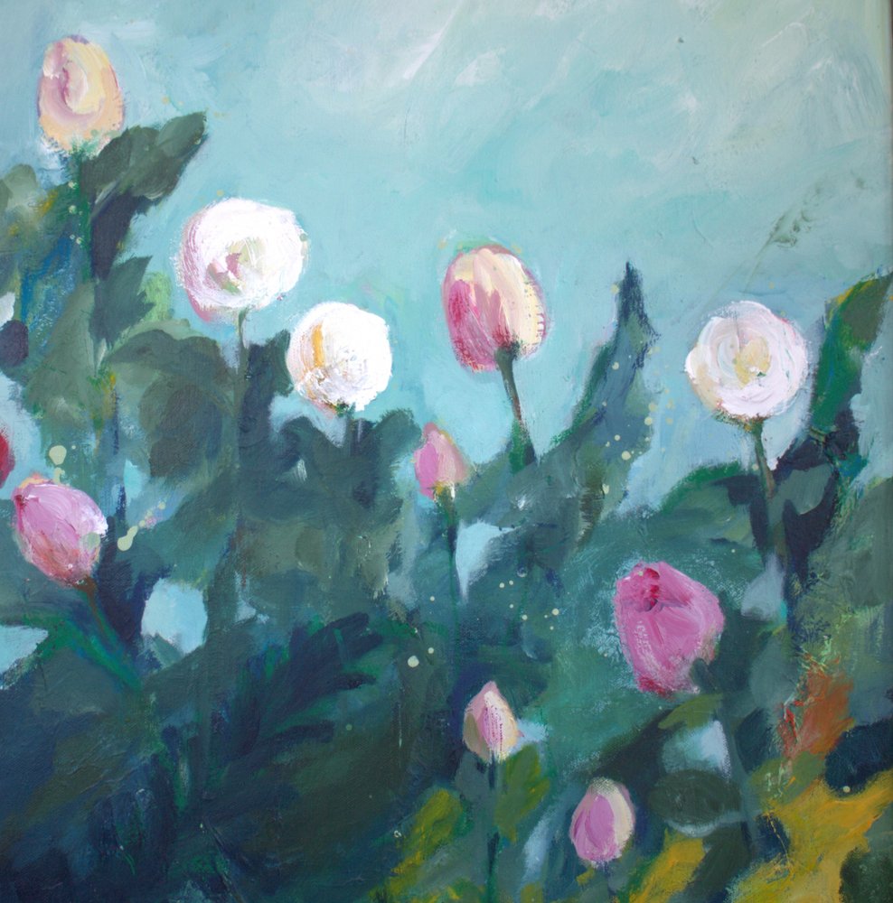 咲き誇る庭の花 作： 