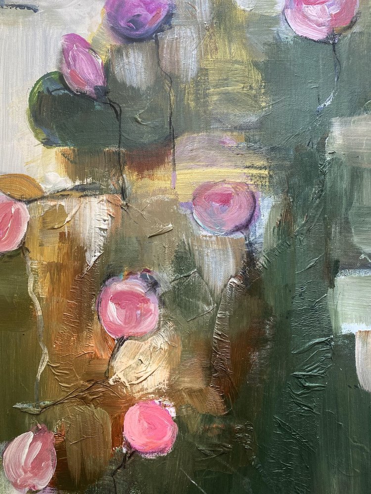 ピンクの花柄 作： 