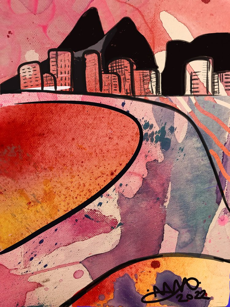 活気あふれる抽象的な都市 作： 