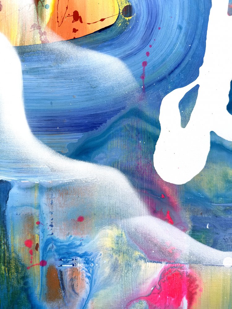 鮮やかな抽象的な人物像 作： 