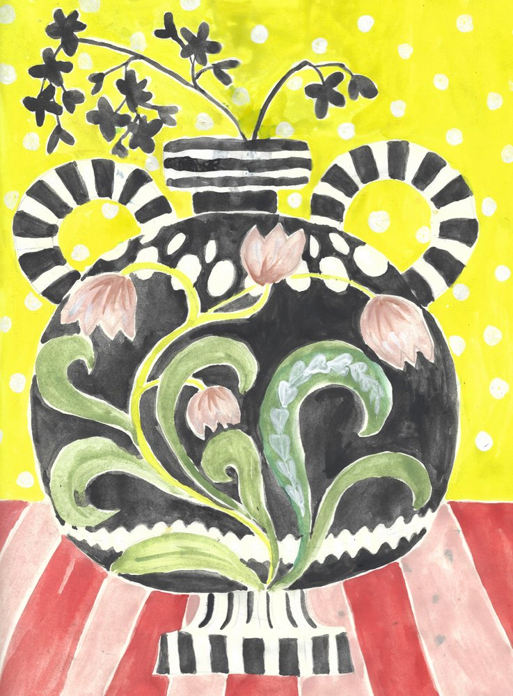 大胆な花の静物画 作： 