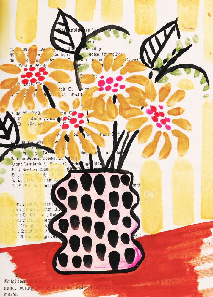 遊び心あふれる花瓶 作： 