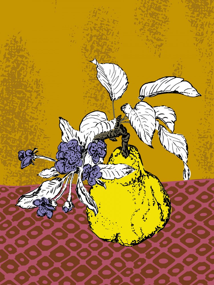マルメロと紫の花 作： 