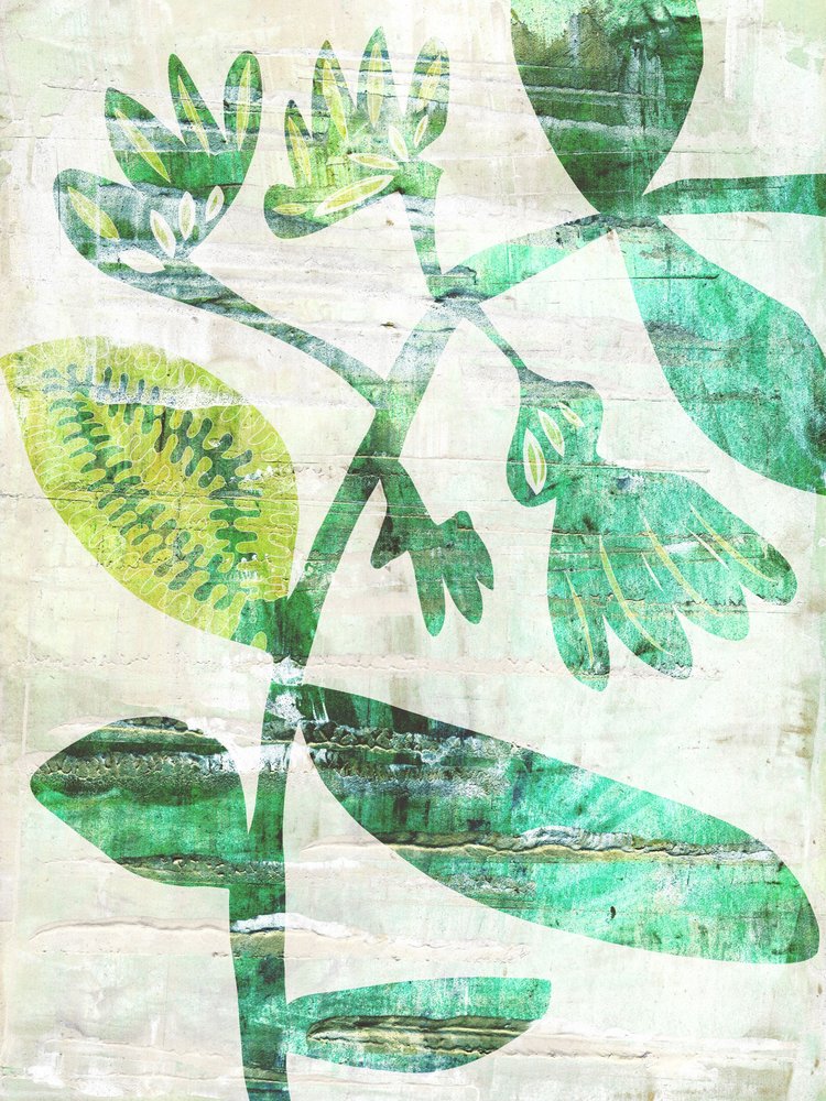 質感のあるグリーンの植物素材 作： 