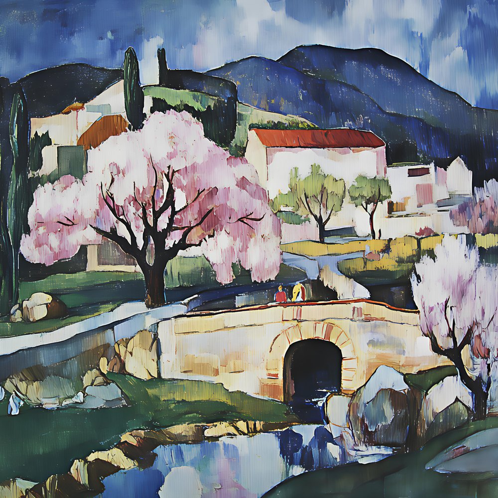 春の花の村 作： 