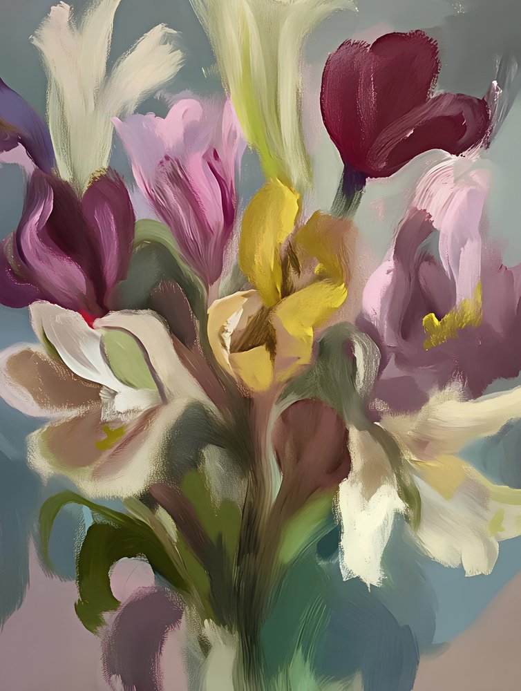 鮮やかな花束 作： 