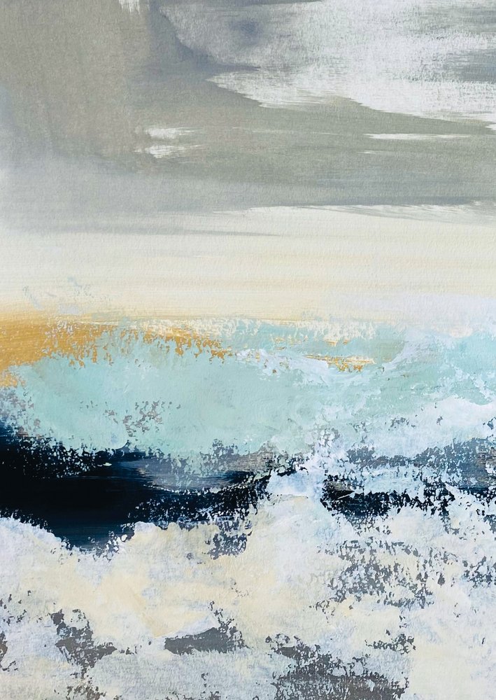 黄金の水平線と海景 作： 