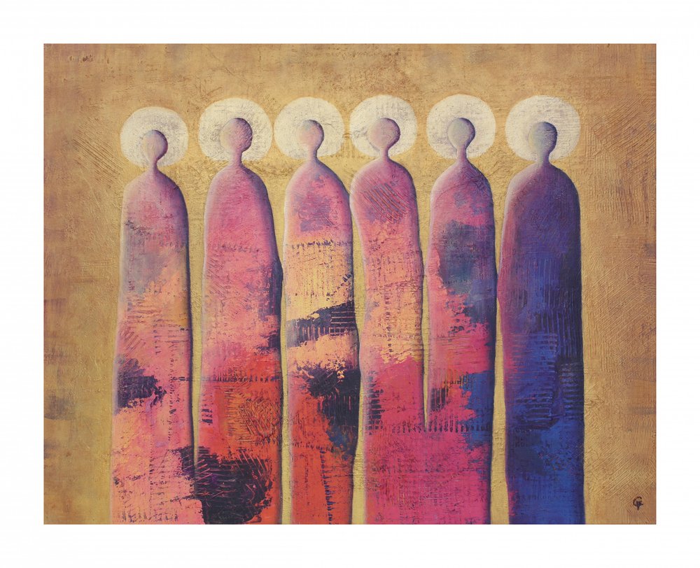 穏やかな抽象的な人物像 作： 