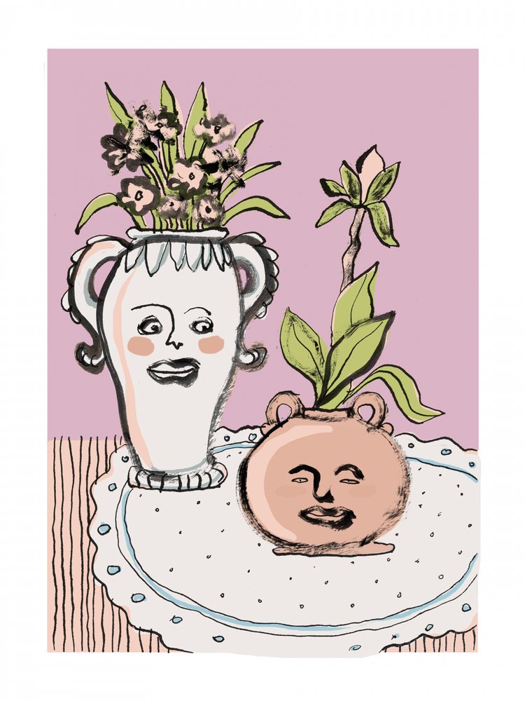 ハッピーフェイスの植木鉢 作： 