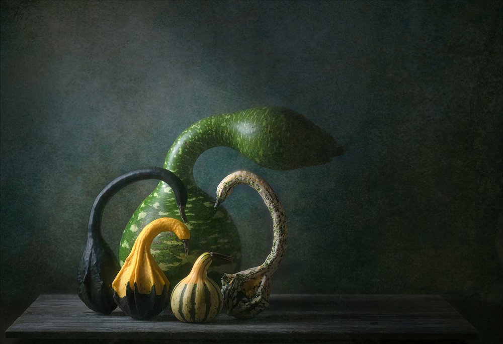 秋のひょうたん 静物画 作： 
