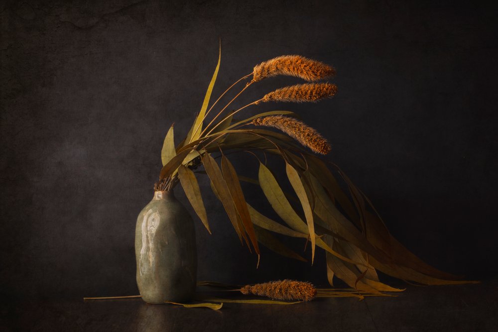 乾燥植物の静物画 作： 