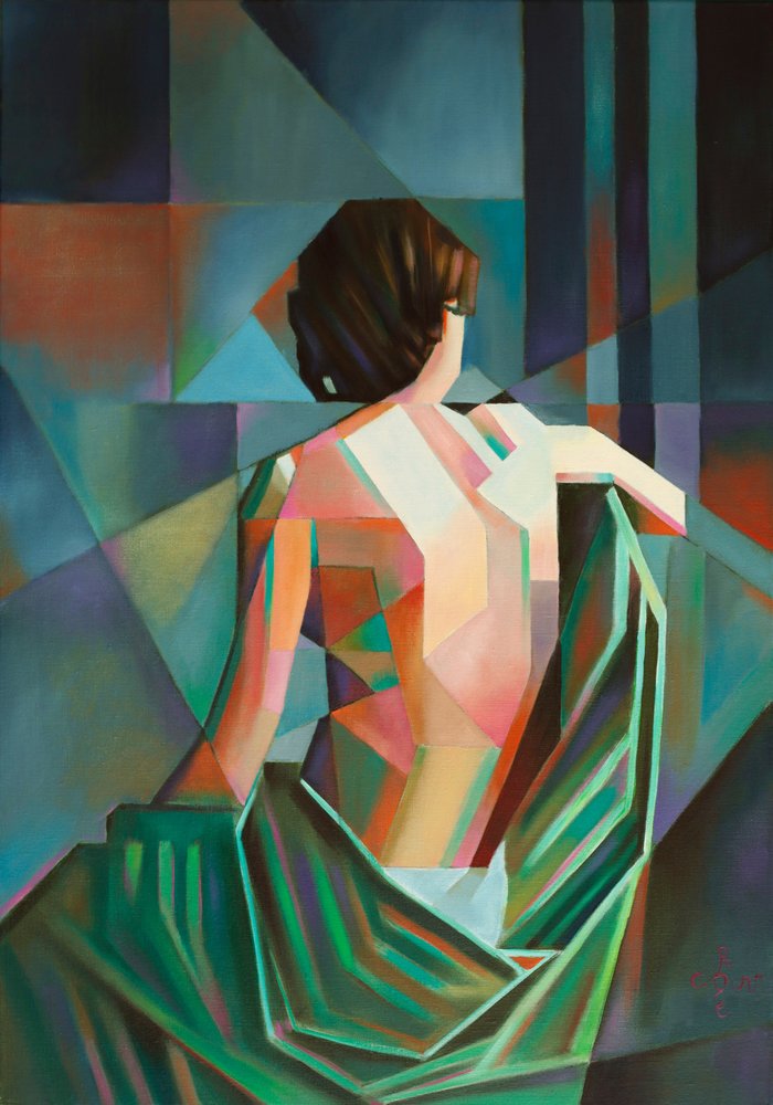 「抽象的な女性の背中」 作： 