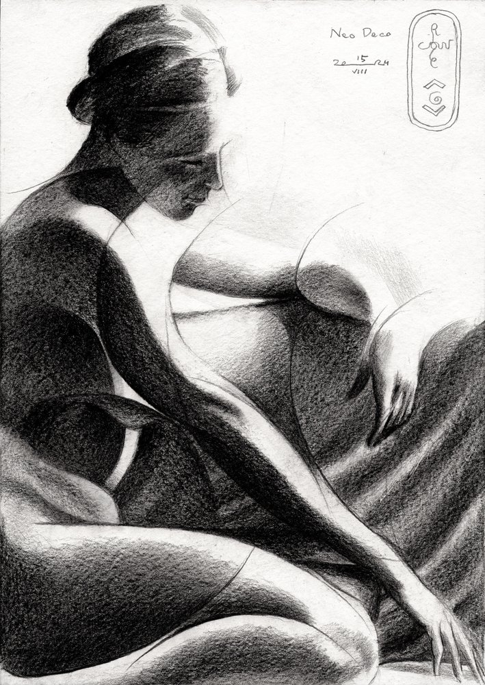 瞑想する女性の姿 作： 