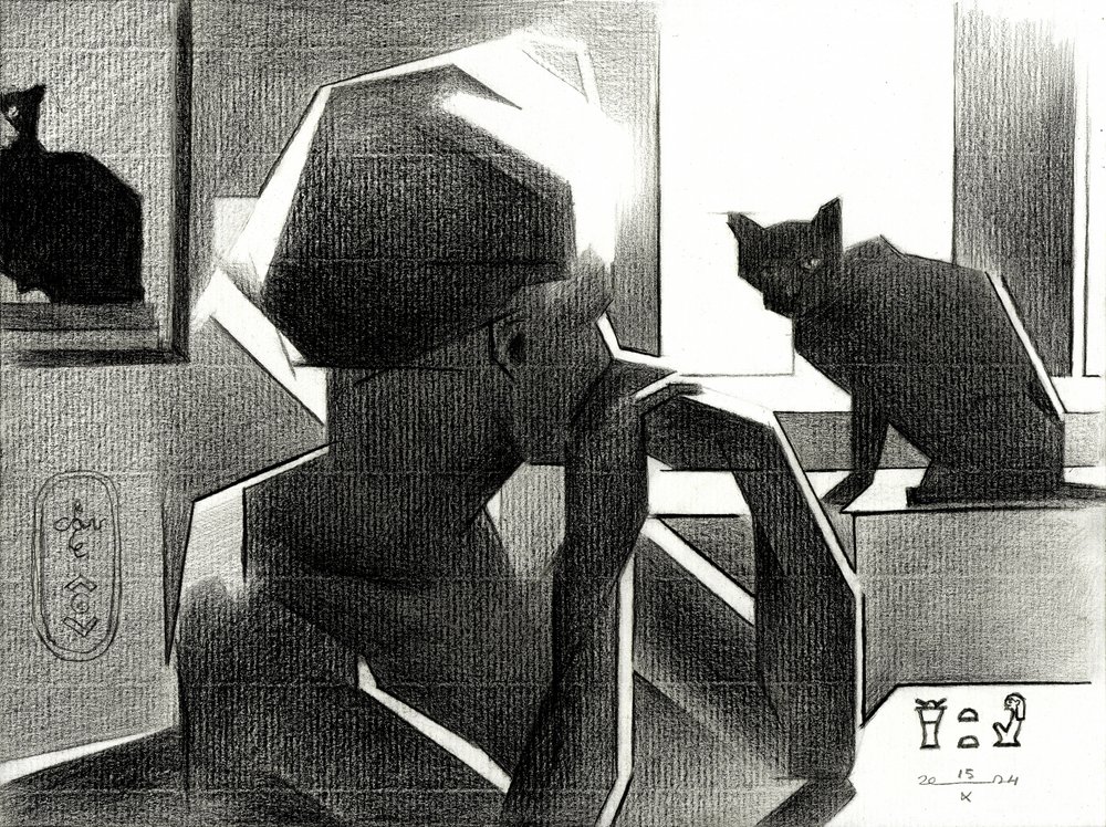 エジプトの女王と黒猫 作： 