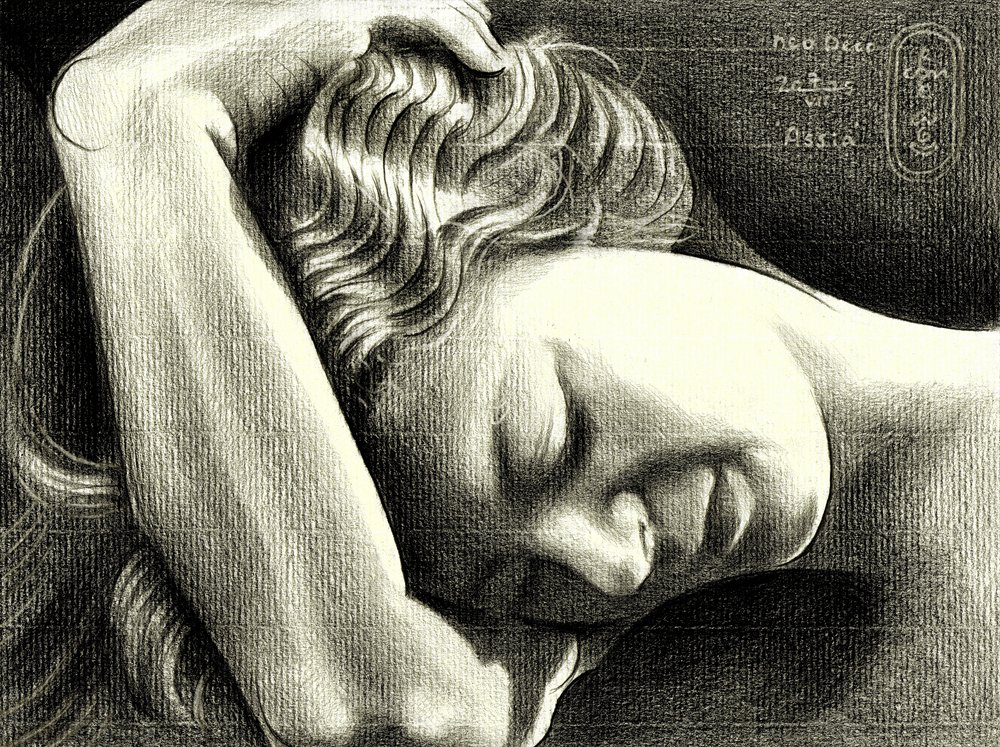 安らかに眠る女性 作： 