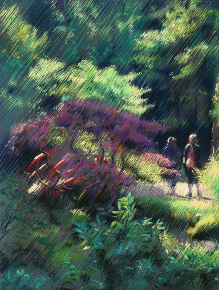 色鮮やかな庭園の散策 作： 