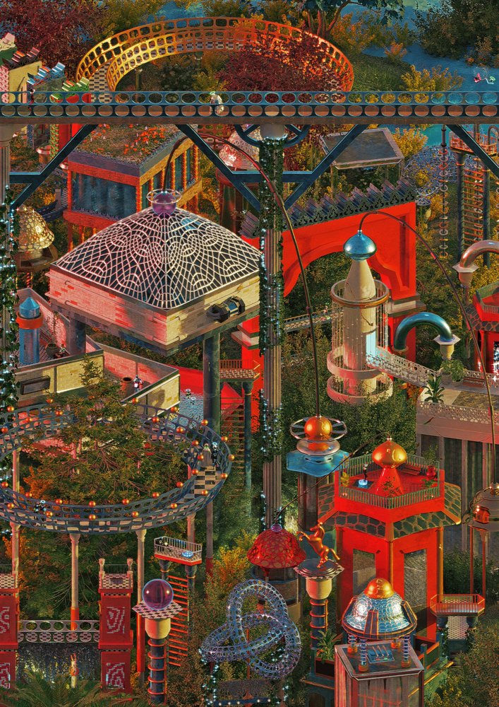幻想的なファンタジー都市 作： 