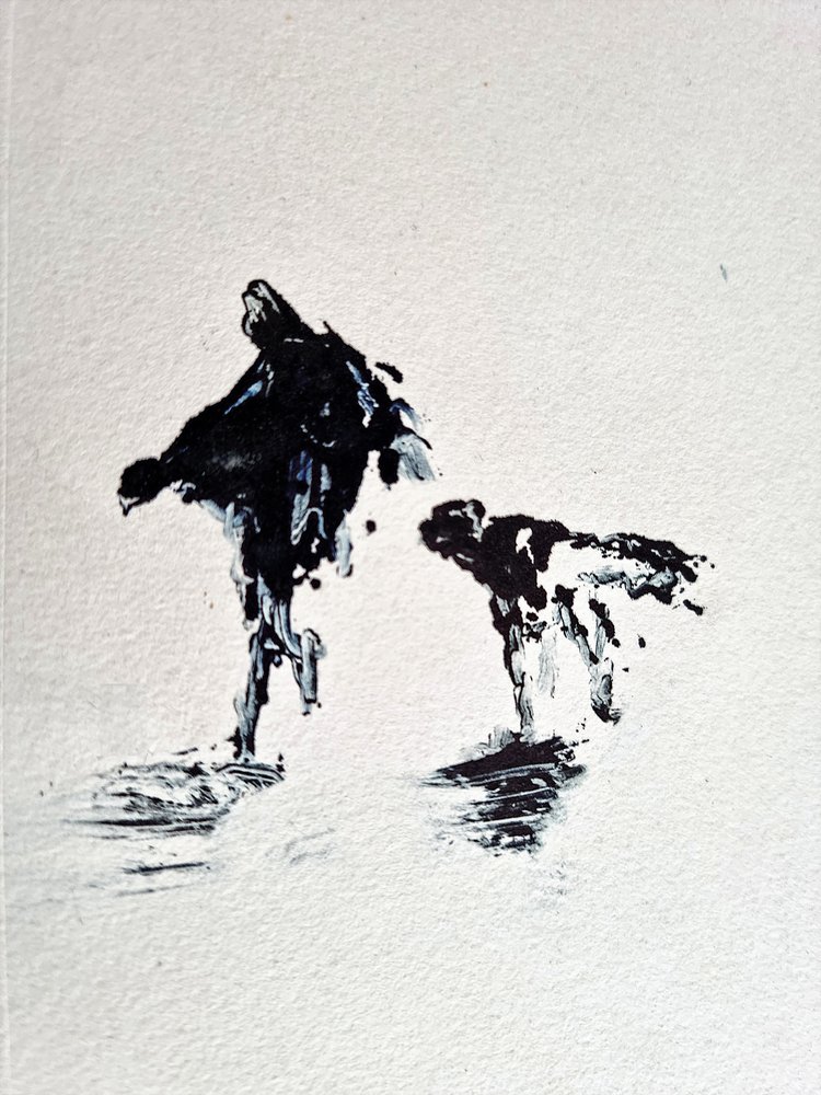 モノクロの犬の散歩 作： 