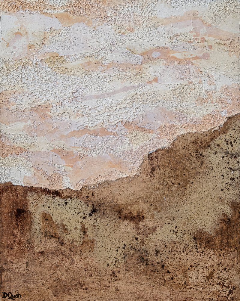土の香りのする砂漠の抽象画 作： 