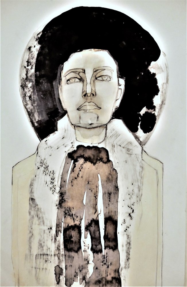 抽象的なハローの肖像画 作： 