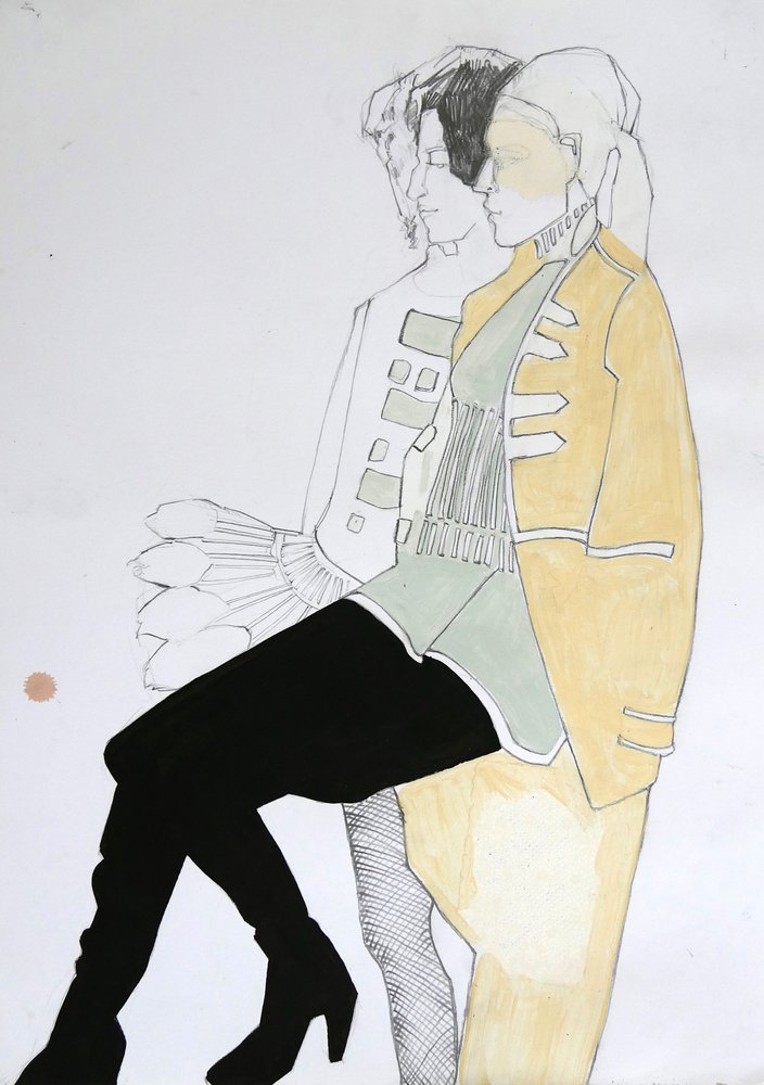 シックなファッションイラスト 作： 