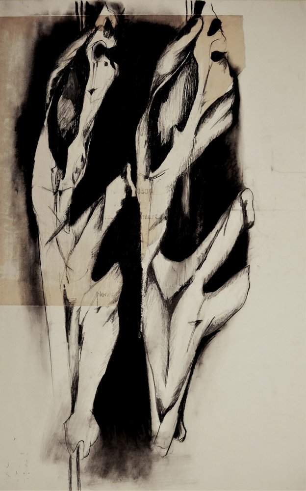 細長い影の人影 作： 