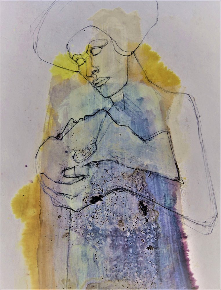母と子の抱擁 作： 