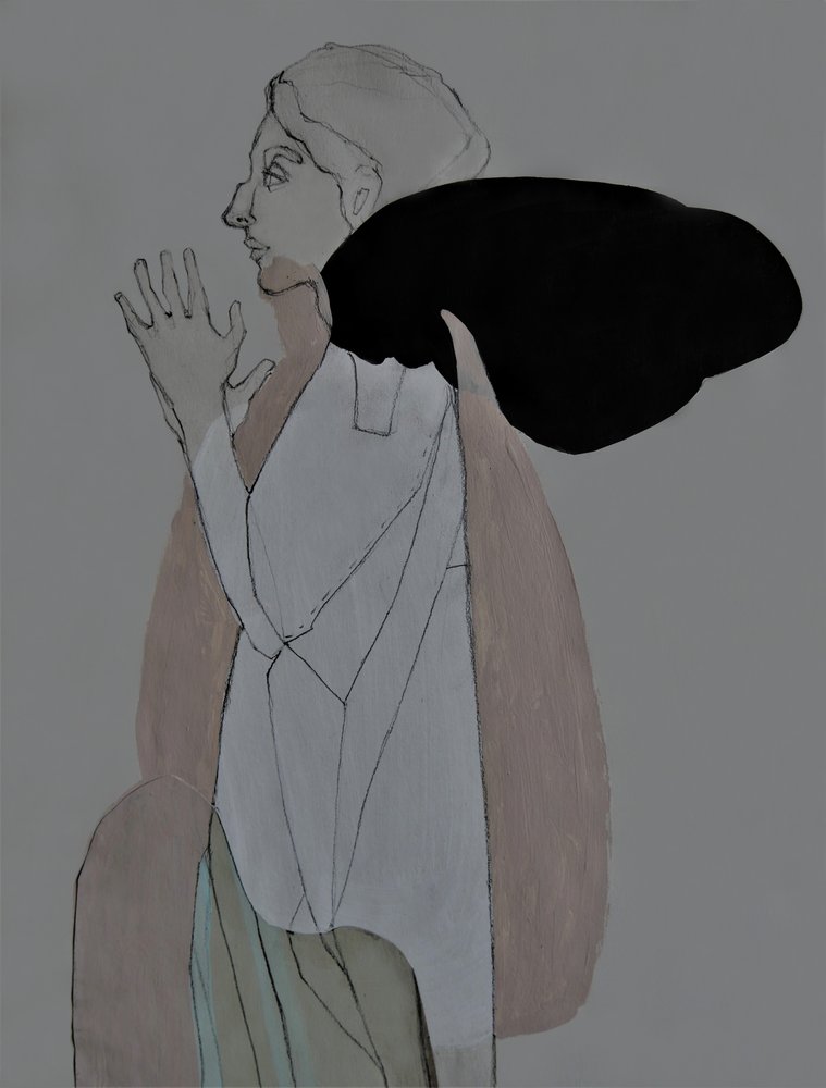 祈る女性のプロフィール 作： 