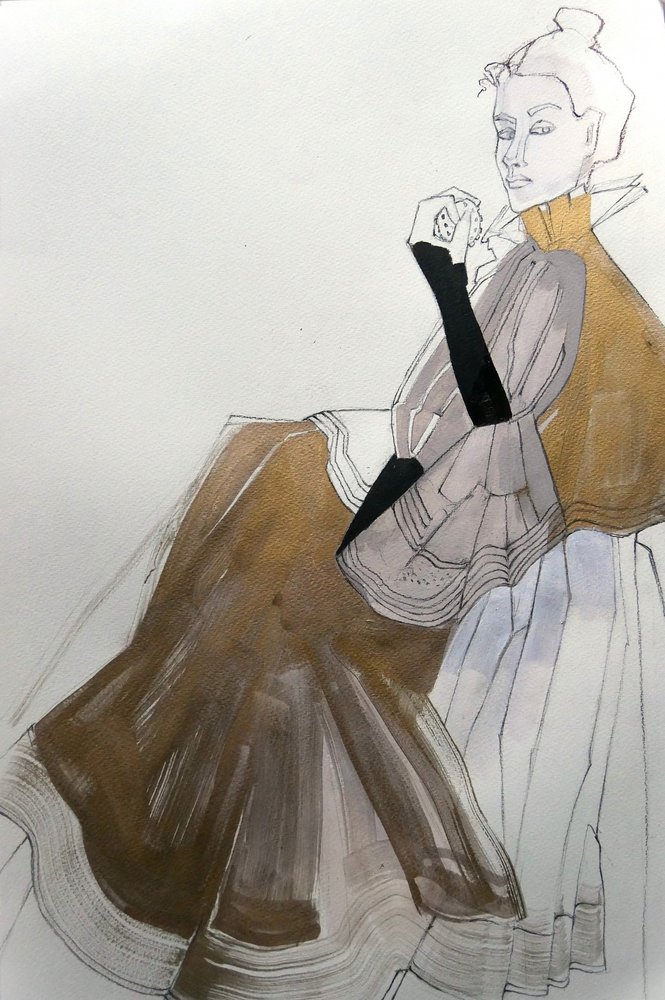 気品あふれる貴婦人の肖像画 作： 