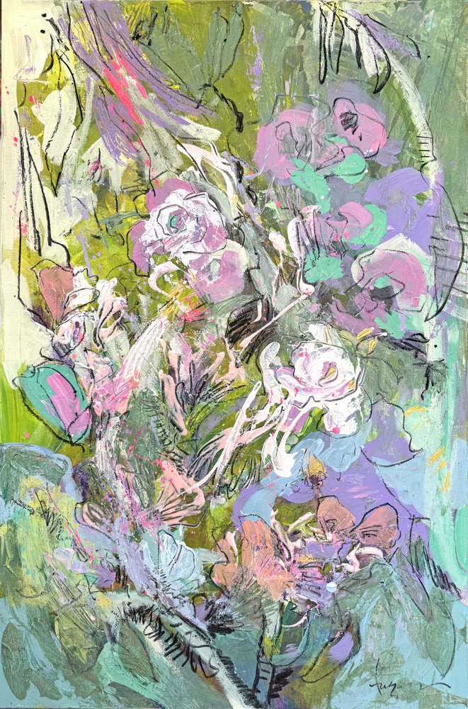 鮮やかな花の咲き誇り 作： 