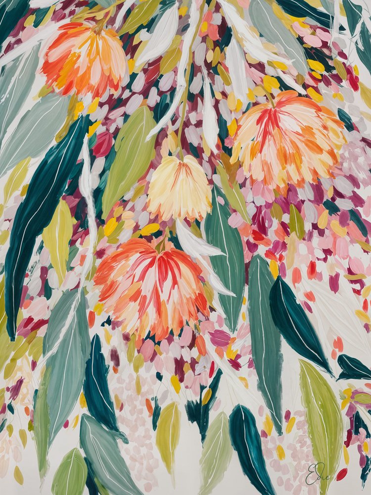 鮮やかな花の滝 作： 