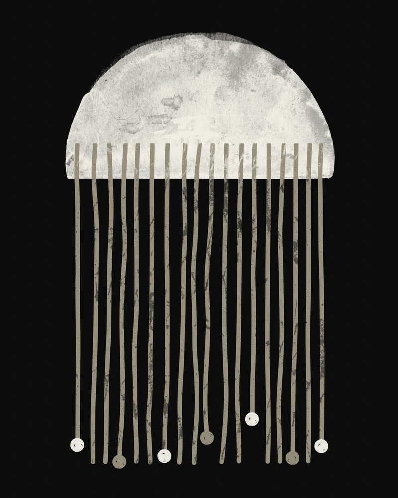 抽象的な雨滴 作： 