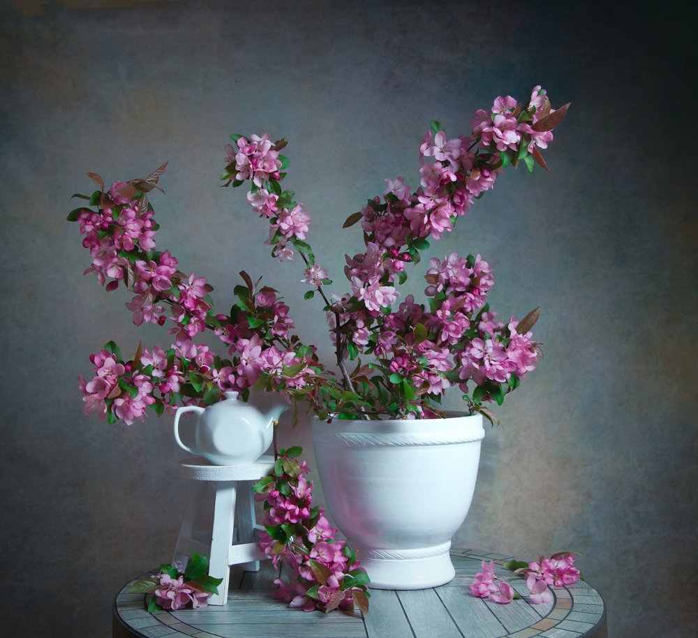 優雅な花の静物画 作： 