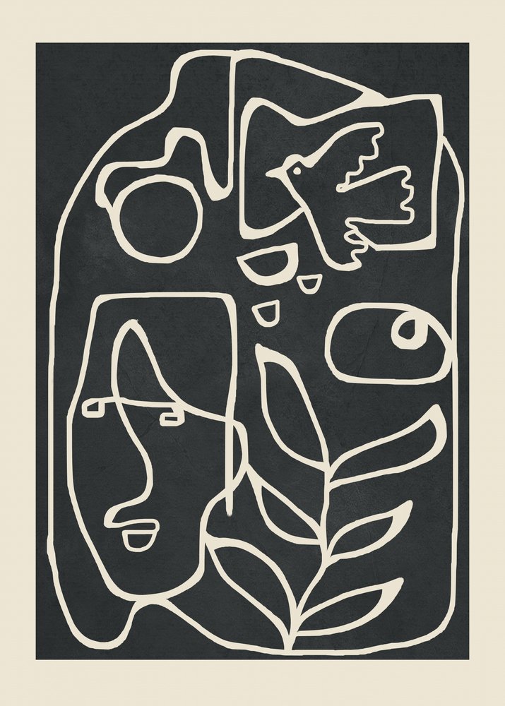穏やかな線画 作： 