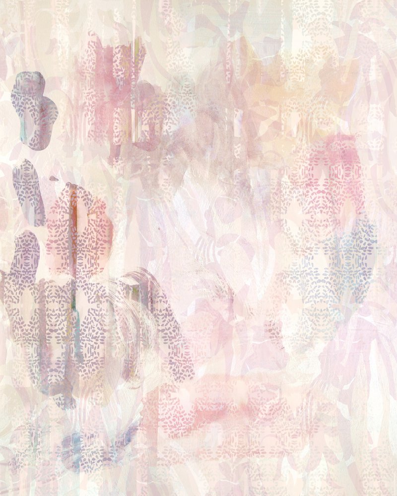 優しい花の抽象画 作： 