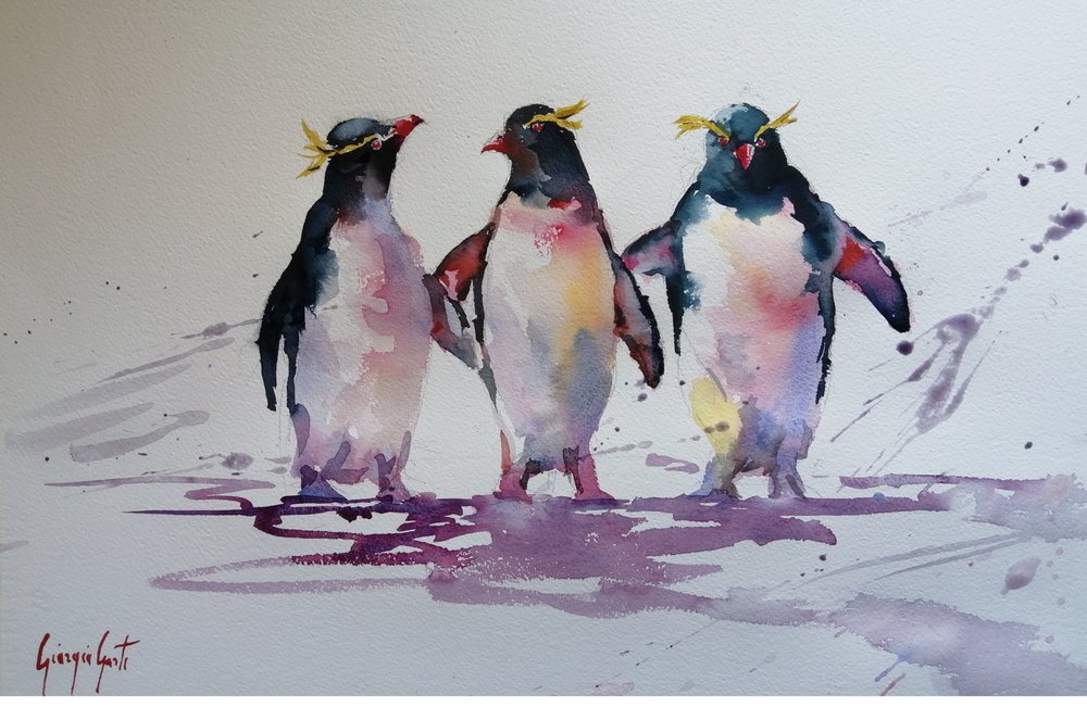 遊び好きなペンギンの仲間たち 作： 
