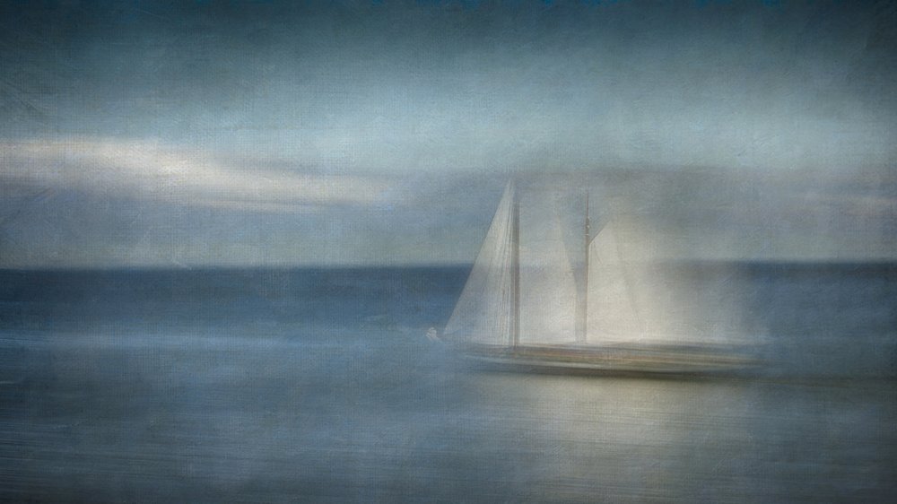 海に浮かぶ夢のような帆船 作： 