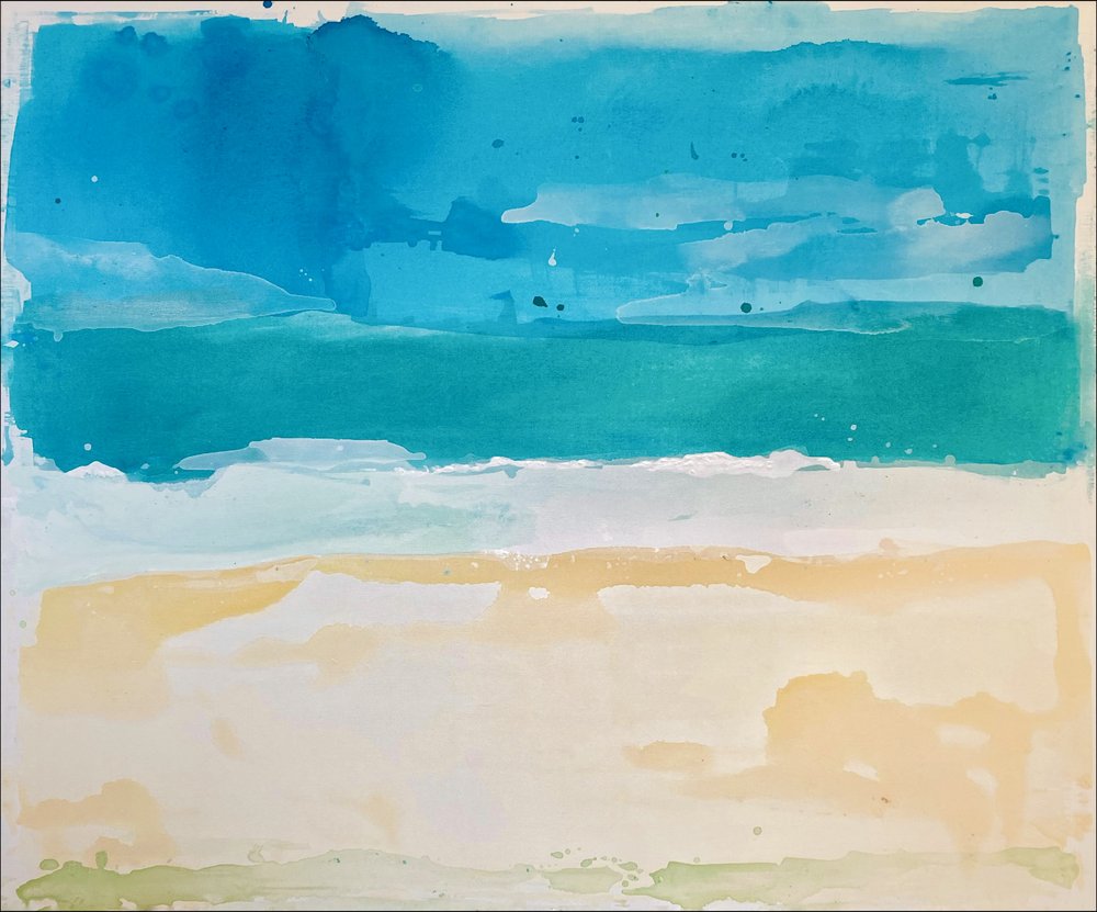 静かなビーチの海景 作： 