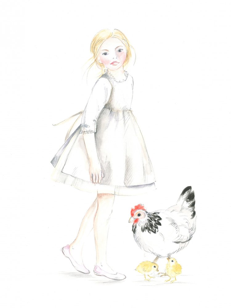 雌鶏とひよこと子ども、復活祭26 作： 