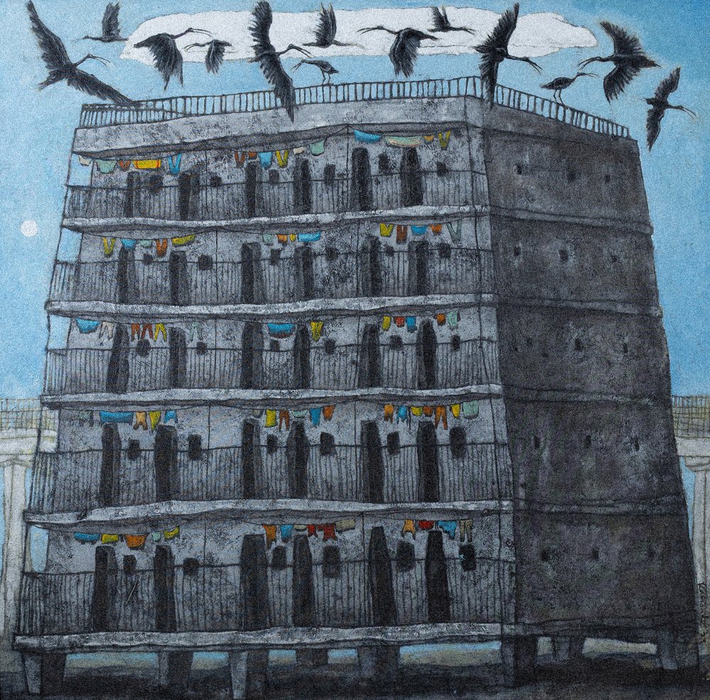 都会のタワーの鳥たち 作： 