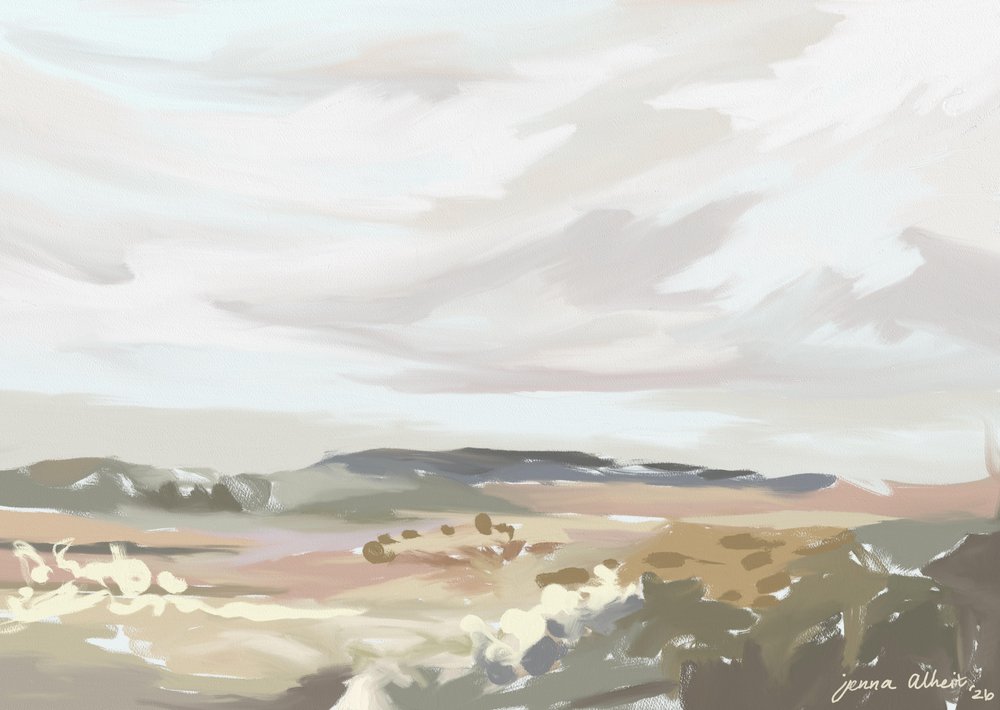 穏やかな砂漠の風景 作： 