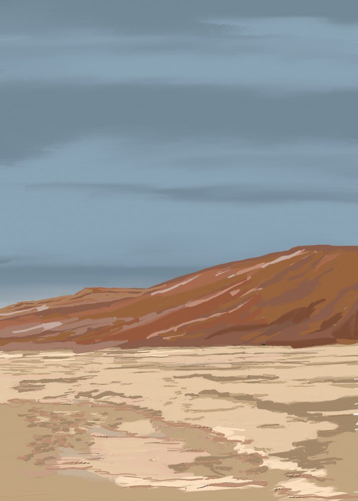静謐な砂漠の風景 作： 