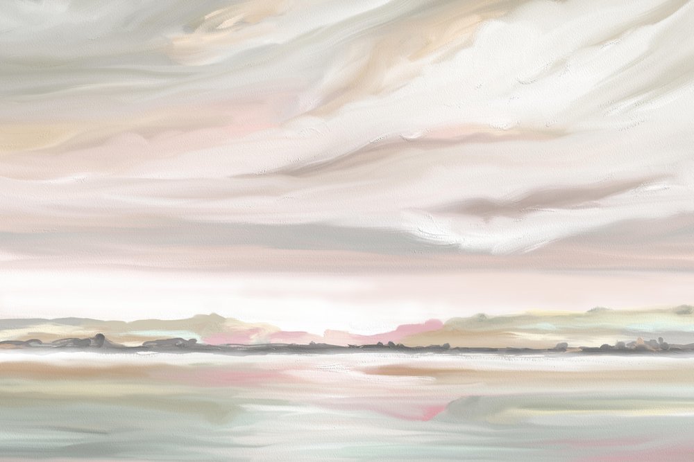 穏やかなパステル調の風景 作： 