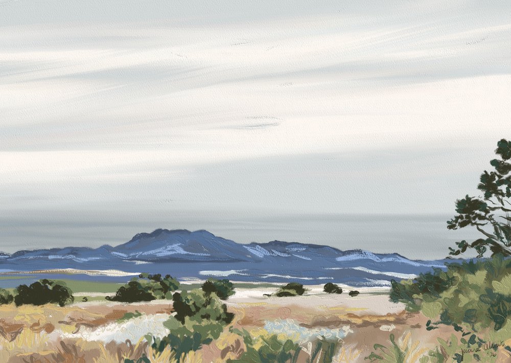 広大な砂漠の山々 作： 