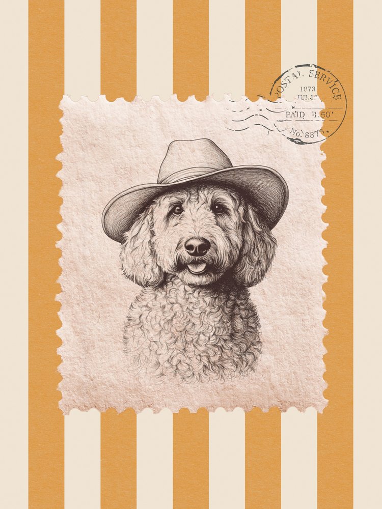カウボーイ犬の肖像画 作： 