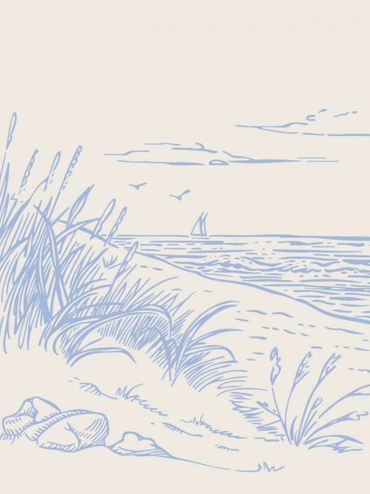 穏やかな海岸の風景 作： 